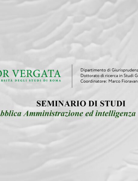 Seminario di Studi: Pubblica Amministrazione ed intelligenza artificiale, 3 de noviembre, Roma, Italia.